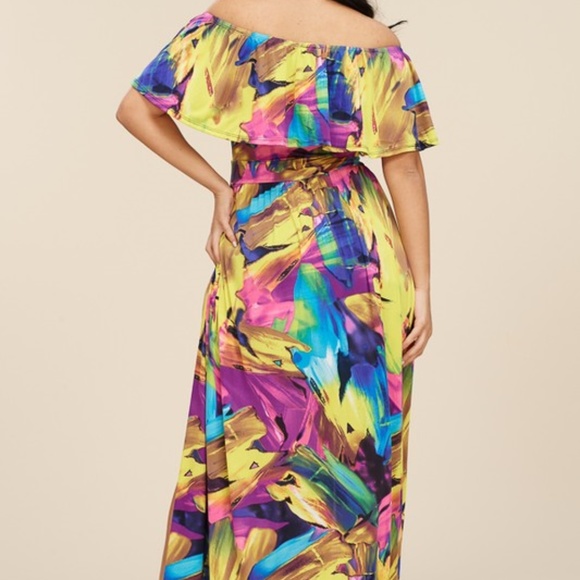 Dresses Multicolor Front Slit Shorts Maxi Dress Poshmark